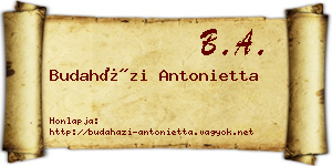 Budaházi Antonietta névjegykártya